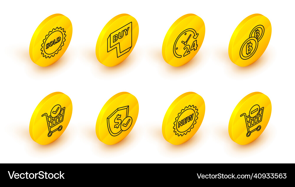 Set line remove shopping cart price tag with new Set line remove shopping cart price tag with new vector image