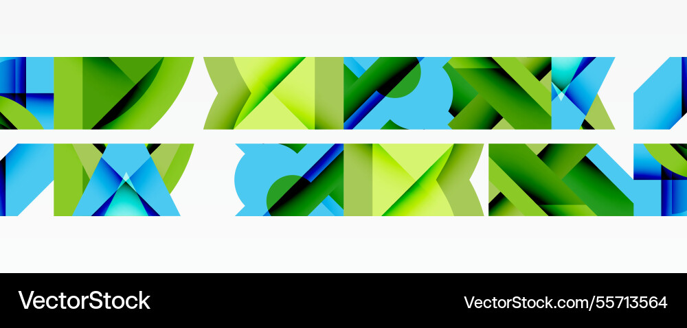 Abstract geometric composition with interlocking Abstract geometric composition with interlocking vector image