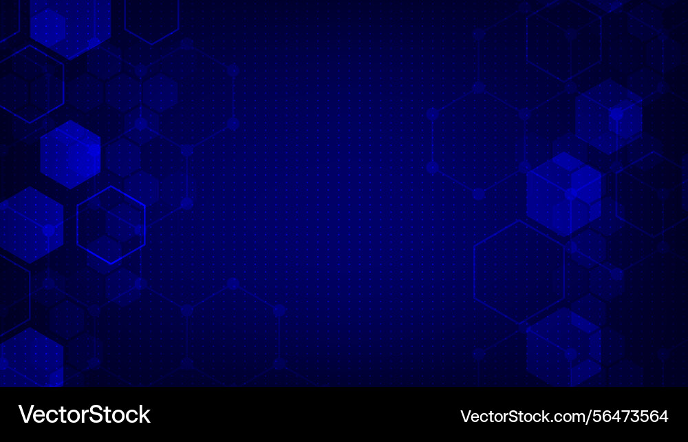 Abstract geometric hexagon shape with futuristic Abstract geometric hexagon shape with futuristic Vector Image