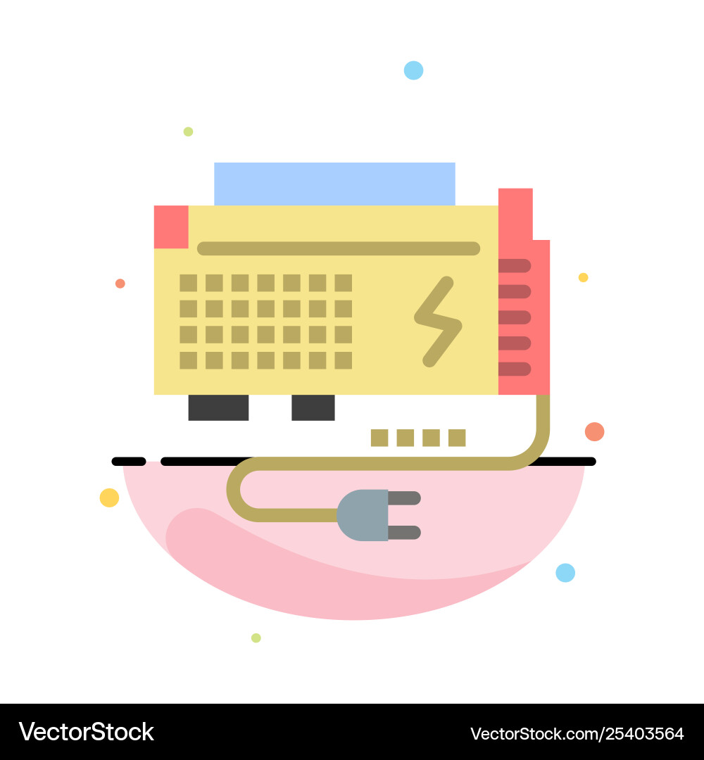 Apc battery computer power source abstract flat Apc battery computer power source abstract flat vector image