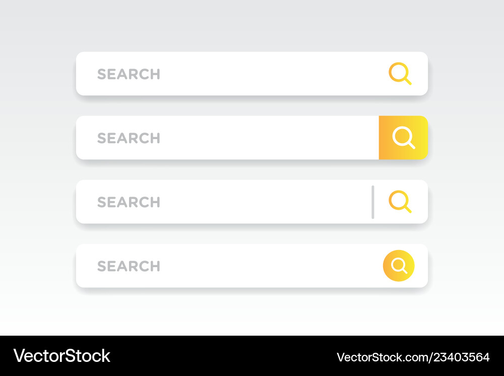 Colorful Gradient Search Buttons vector image