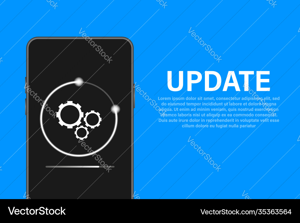 Data update or synchronize with bar process Data update or synchronize with bar process vector image
