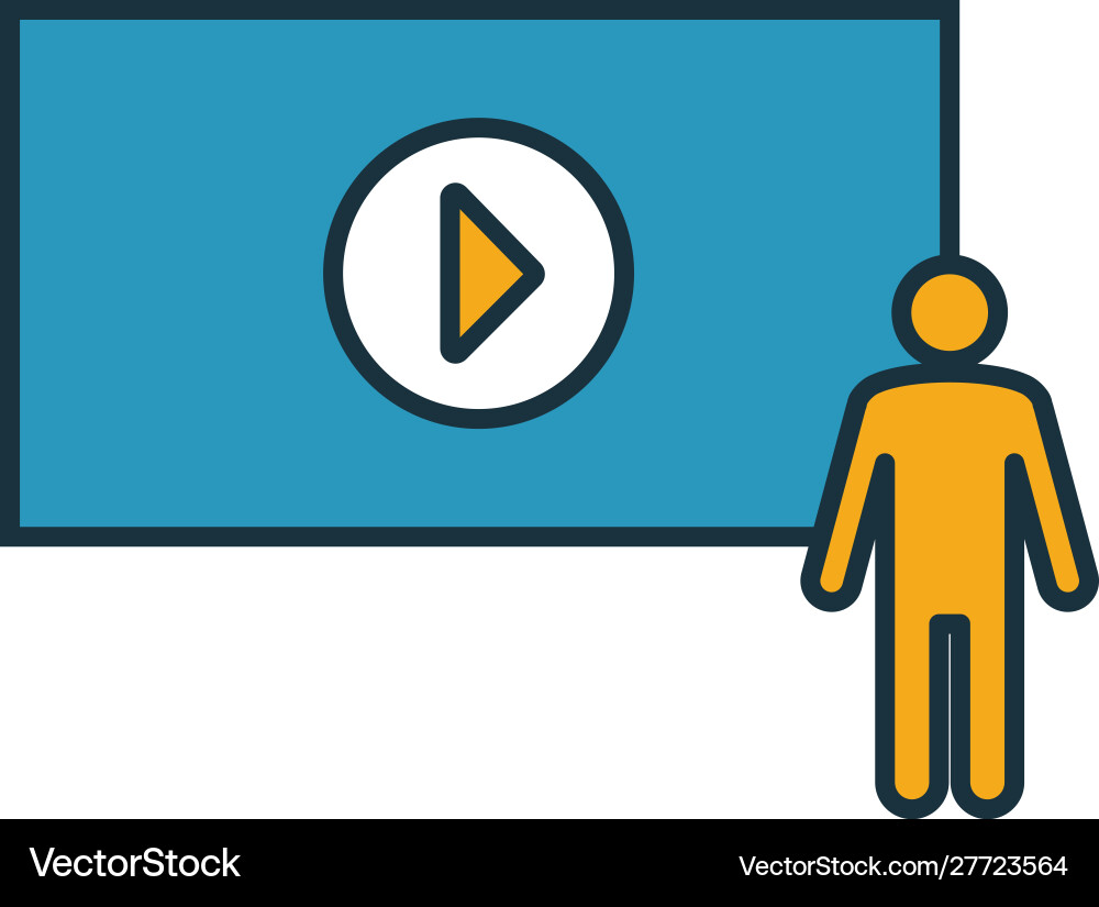 Digital blackboard icon simple element from Digital blackboard icon simple element from vector image