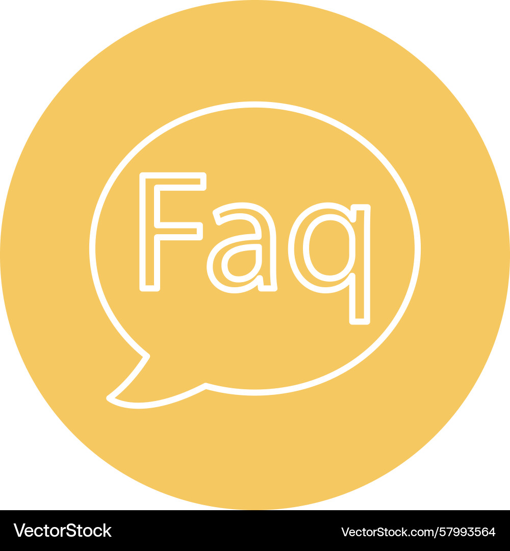 FAQ Line Circles Vector Image