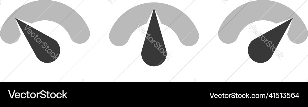 Gauge meter level and progress indicator icon Vector Image