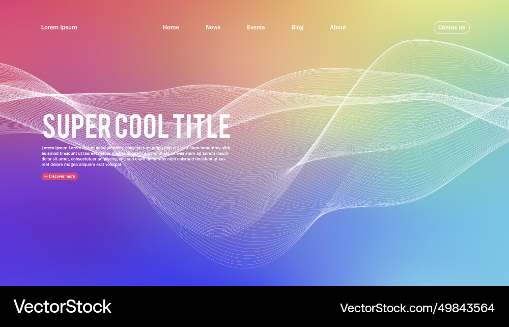 Landing page abstract design template for website Landing page abstract design template for website vector image