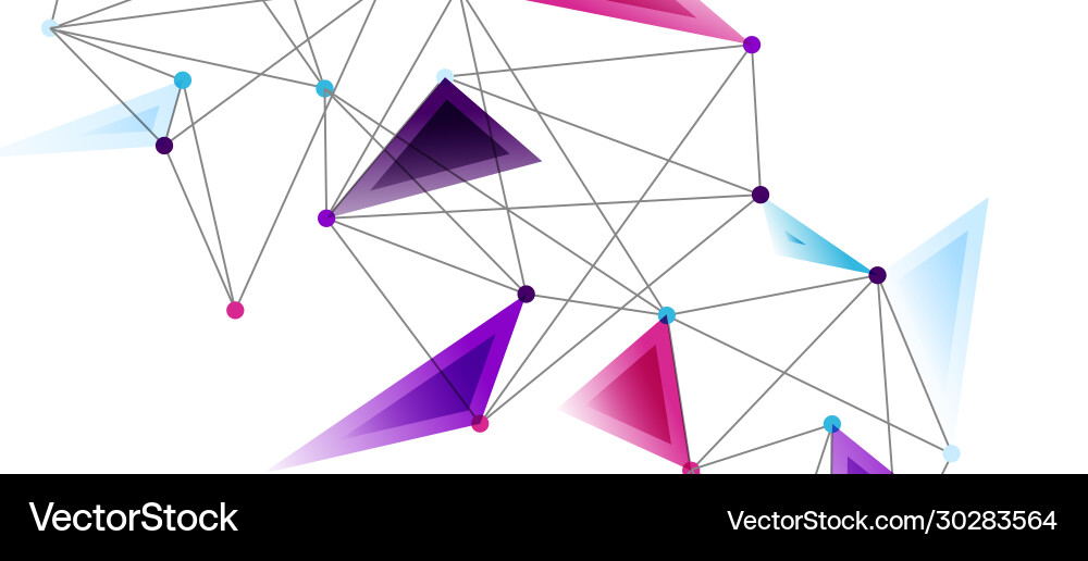 Line points connections triangular technology Line points connections triangular technology Vector Image