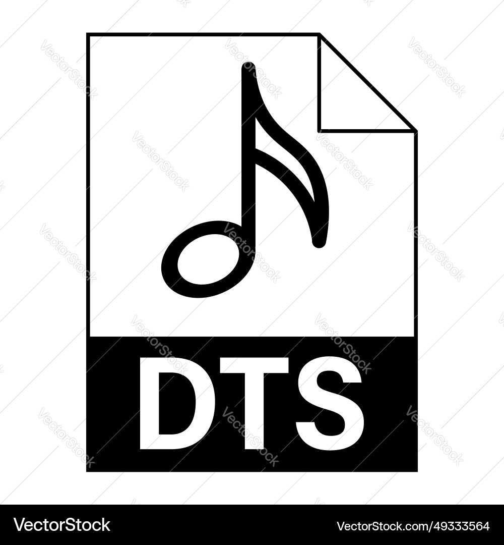 Modern flat design of dts file icon for web Modern flat design of dts file icon for web vector image