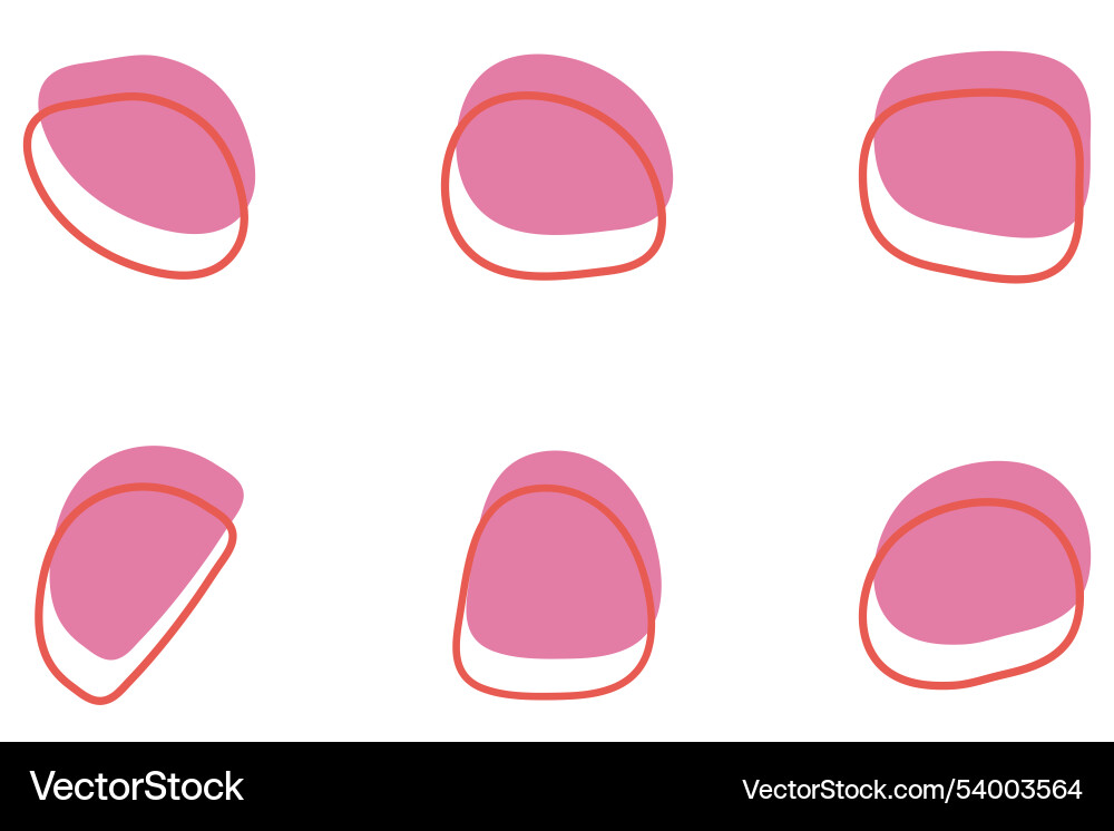 Organic blob shape design set Organic blob shape design set vector image