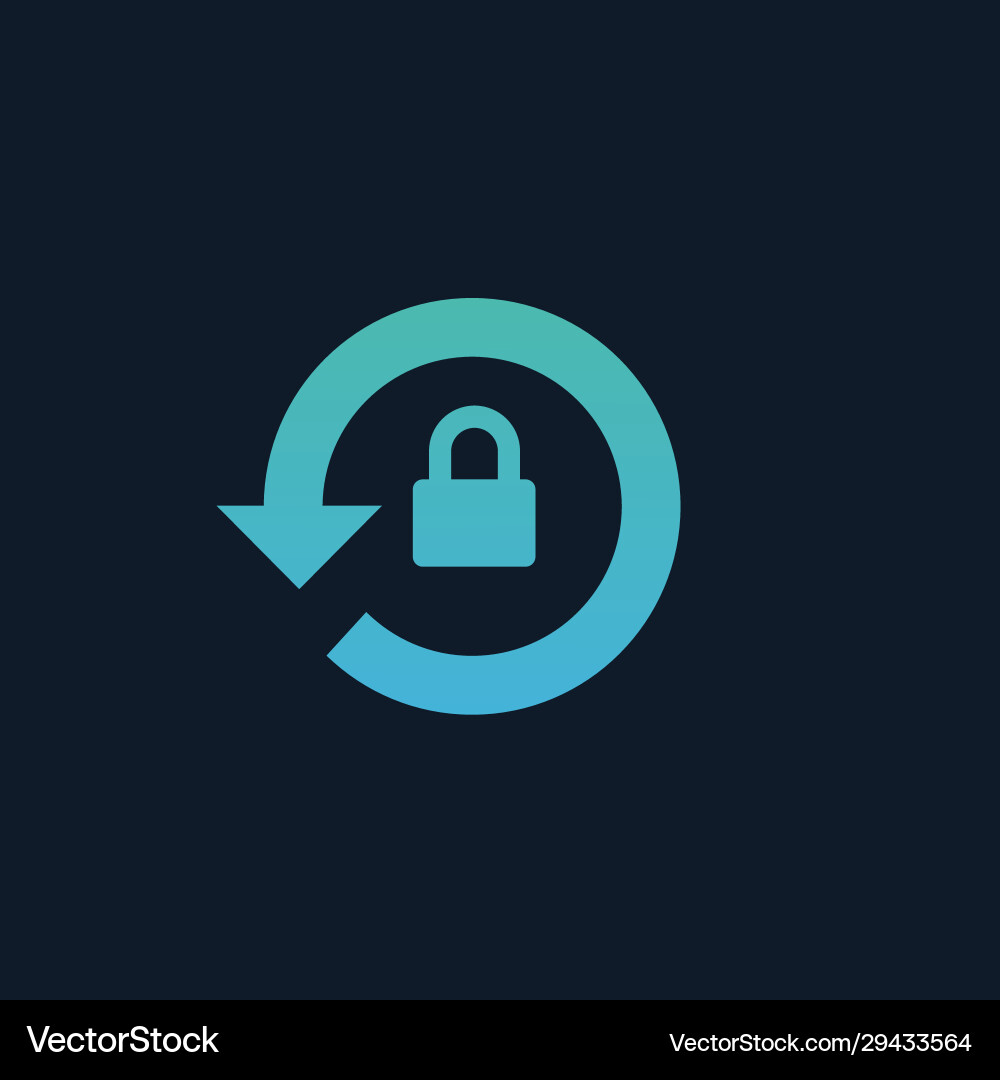 Rotation Lock Icon - Security Symbol vector image