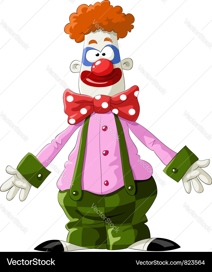 Smiling Clown Character Vector Image