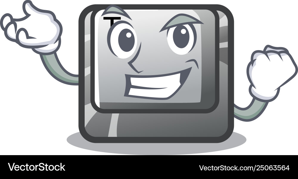 Successful t button installed on character vector image