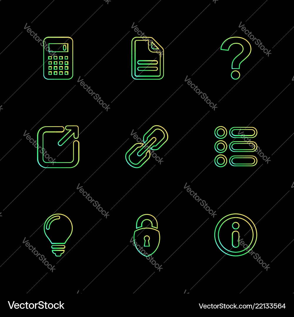 User interface buttons application multimedia vector image
