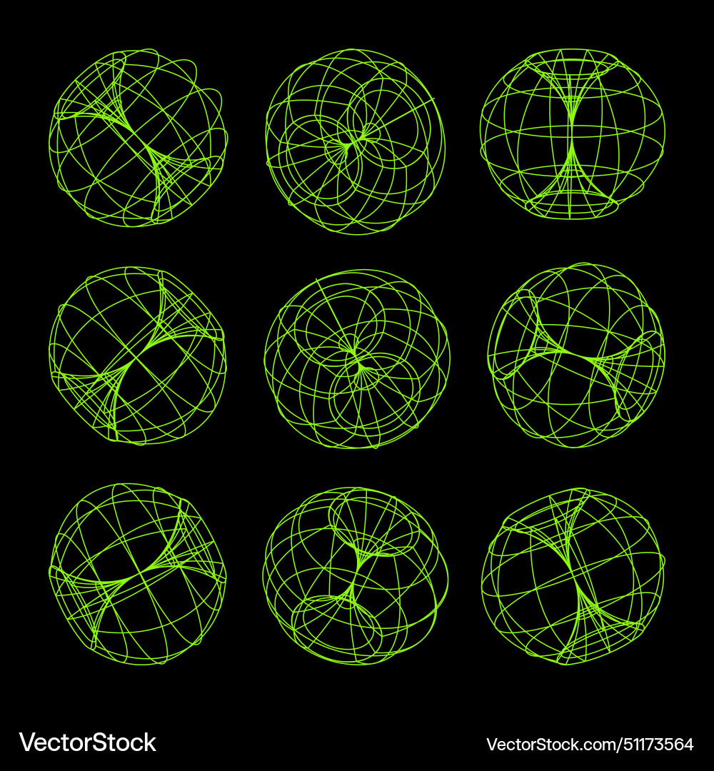 Wireframe lined shapes perspective mesh 3d grid Wireframe lined shapes perspective mesh 3d grid vector image