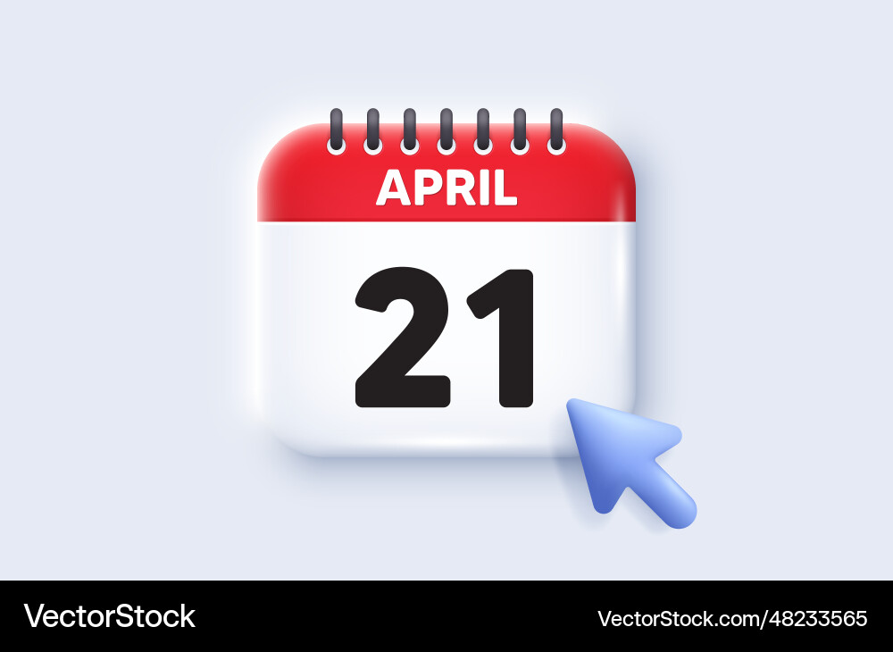 21th day of the month icon event schedule date vector image