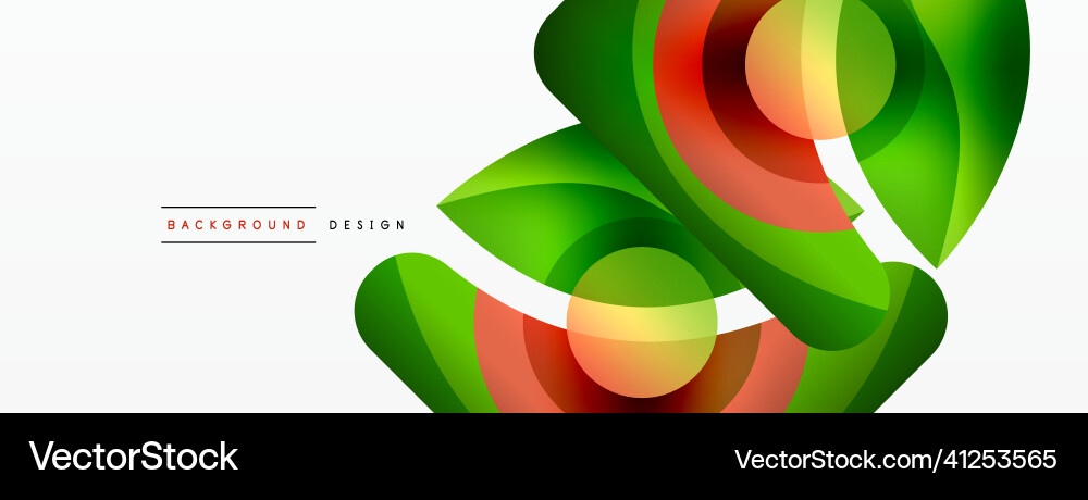 Abstract background with color geometric shapes Vector Image