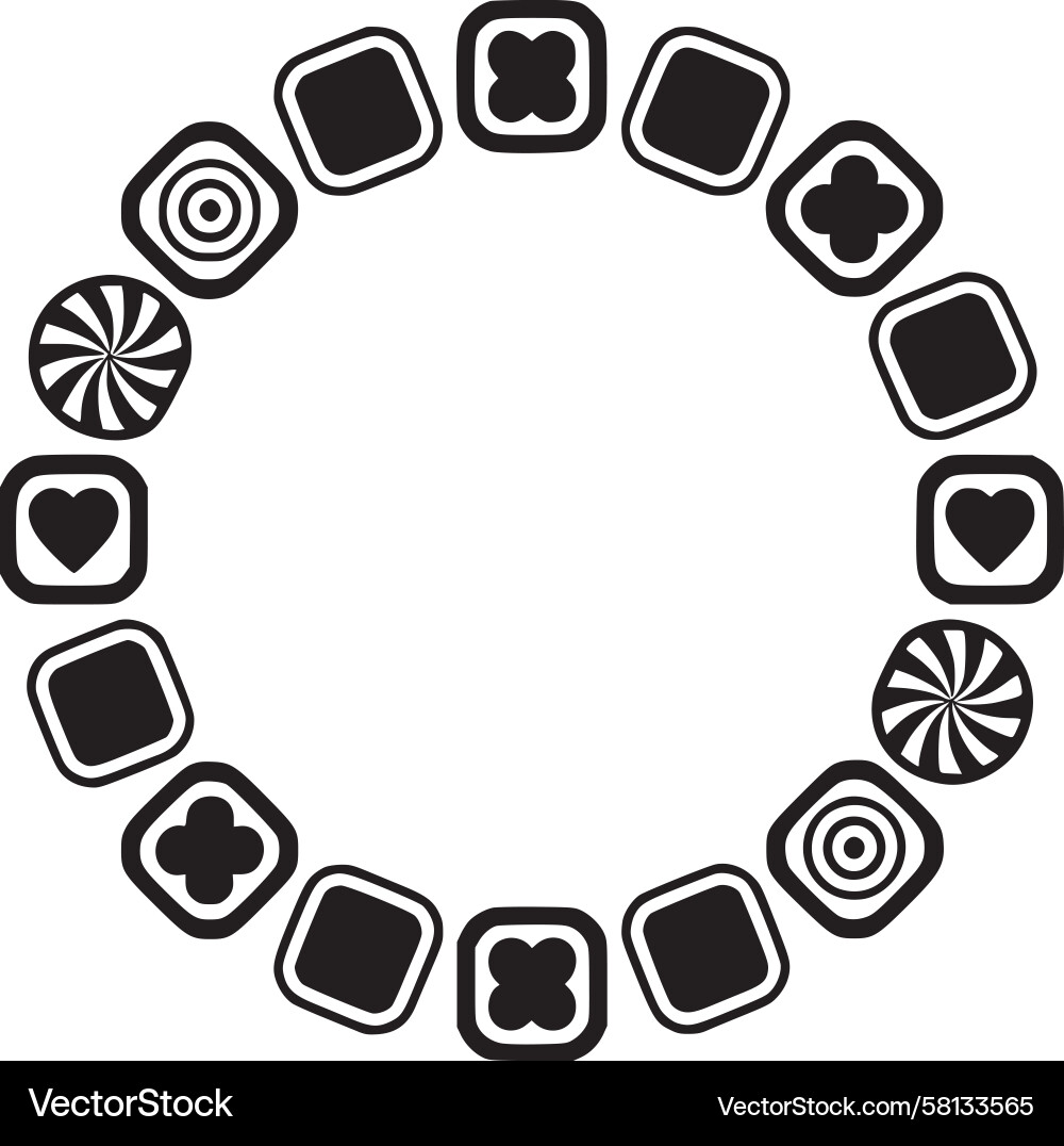 Abstract Circle Pattern Vector Image