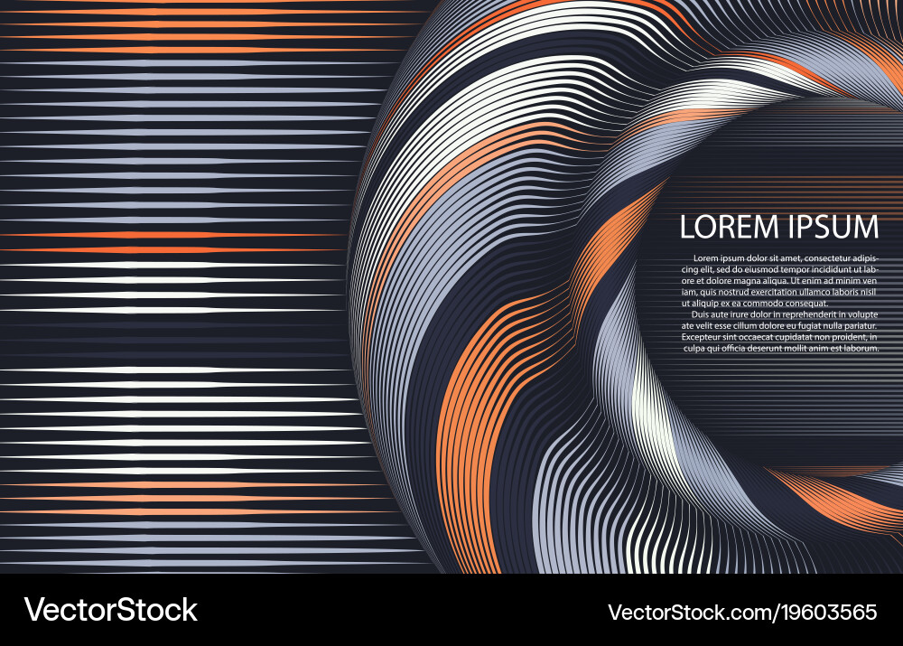 Abstract colorful string lines background Vector Image