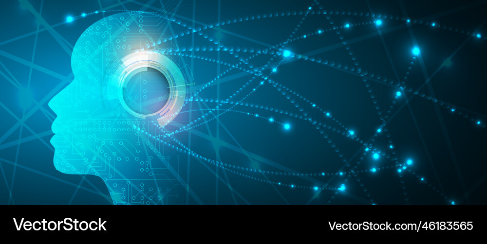 Artificial intelligence technology web background Artificial intelligence technology web background vector image