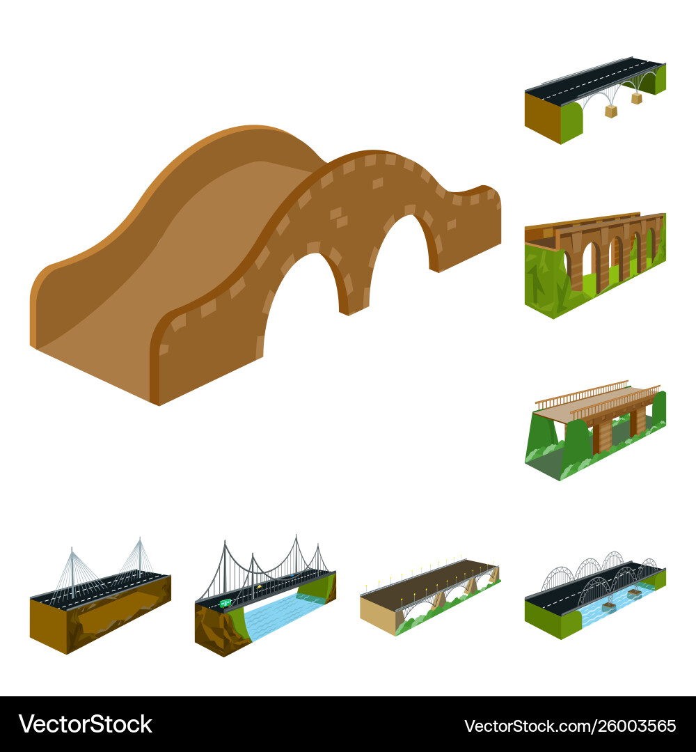 Bridgework and architecture Vector Image