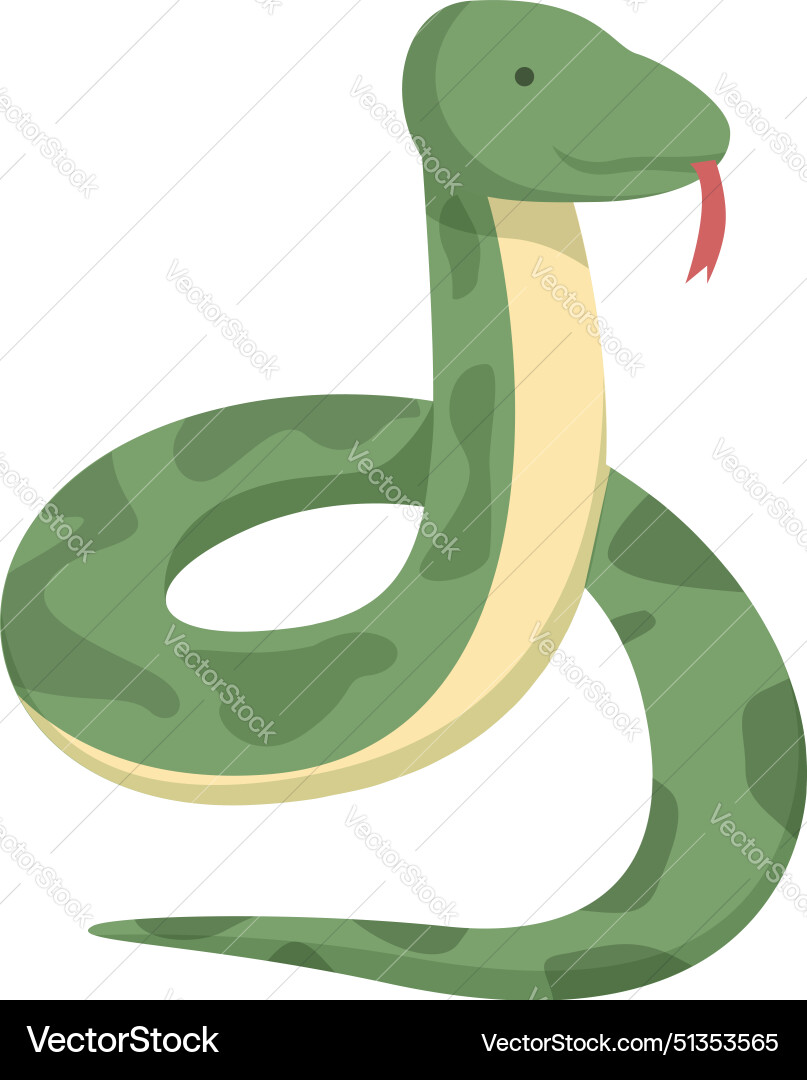 Cartoon of a friendly snake Royalty Free Vector Image