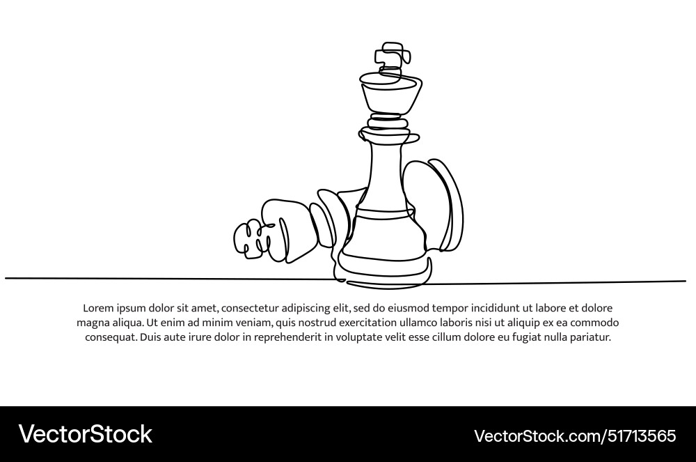 Continuous one line design of king Continuous one line design of king vector image