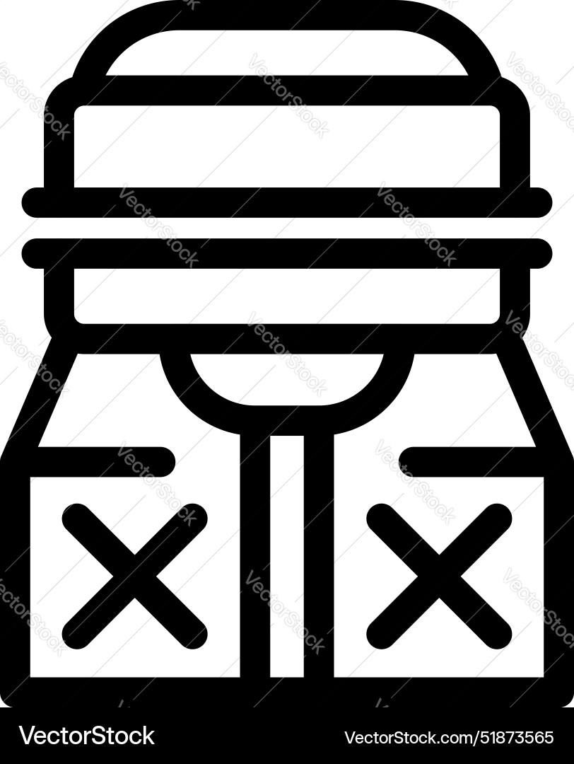 Delivery man holding fragile package with both Vector Image