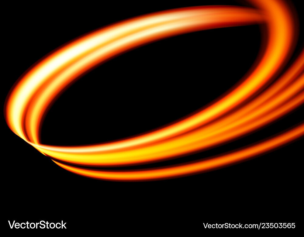 Flame round shape on dark background Flame round shape on dark background Vector Image