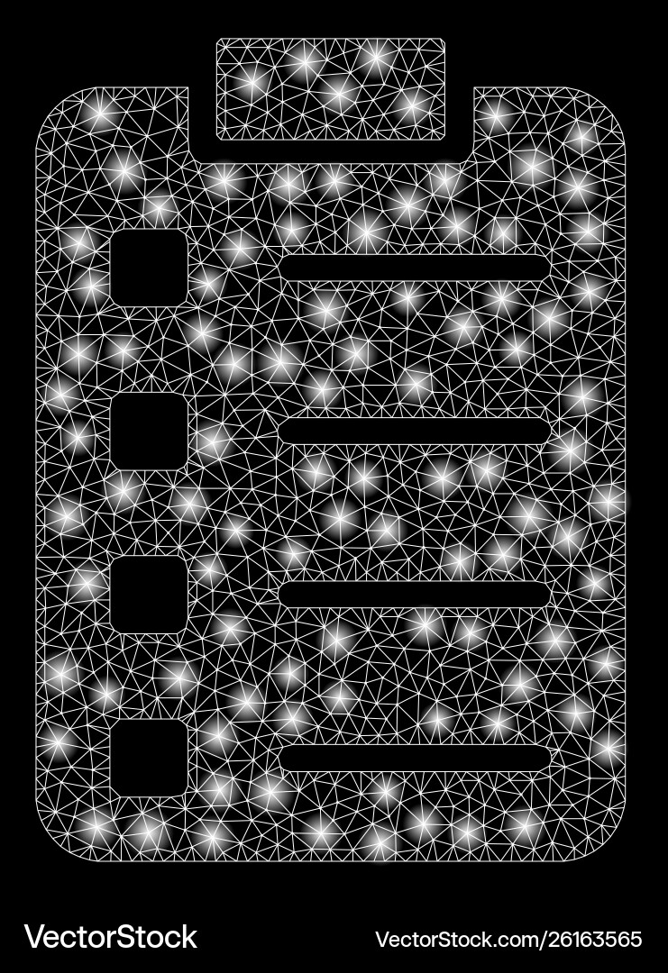 Flare mesh network list pad with spots Flare mesh network list pad with spots vector image