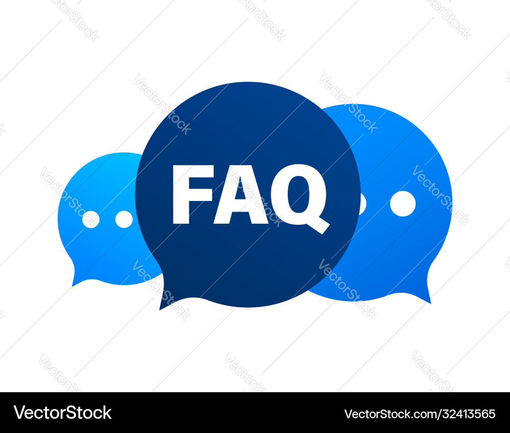 Frequently asked questions faq banner computer Vector Image