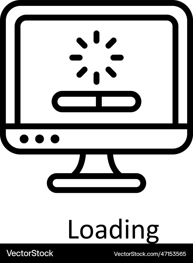 Loading outline icon design Vector Image
