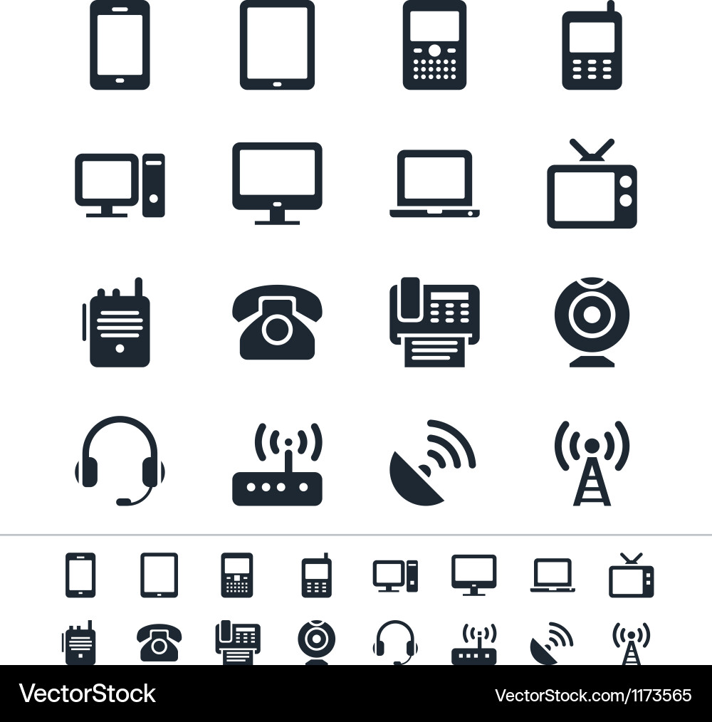Mobile Communication Icons vector image