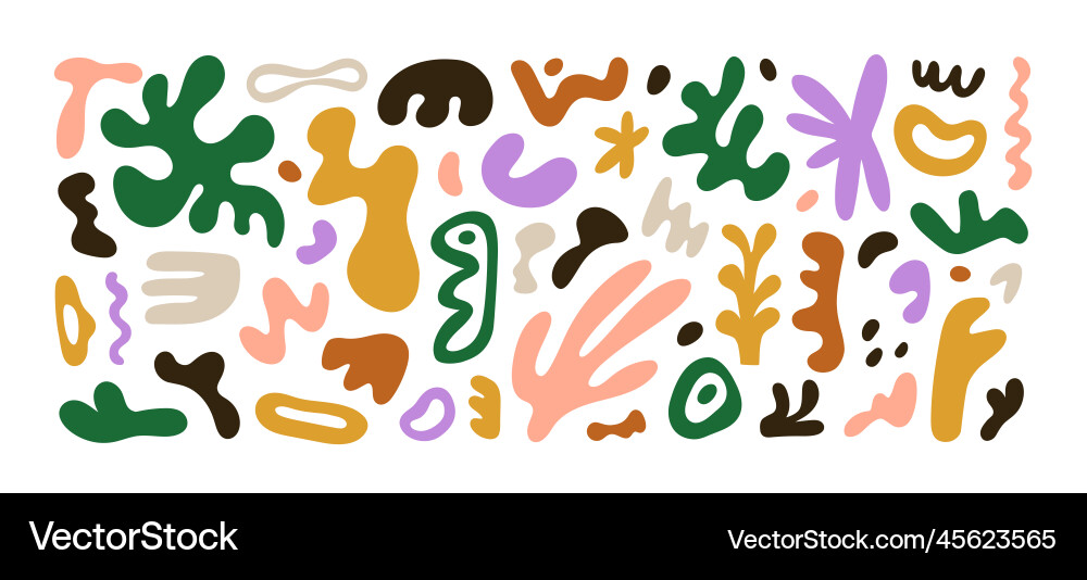 Modern abstract shapes set trendy creative fluid Modern abstract shapes set trendy creative fluid vector image