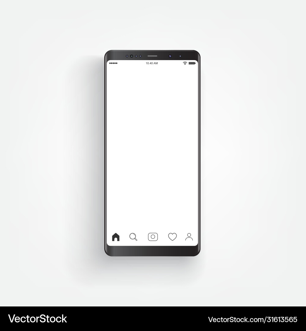 Modern realistic black smartphone Modern realistic black smartphone vector image