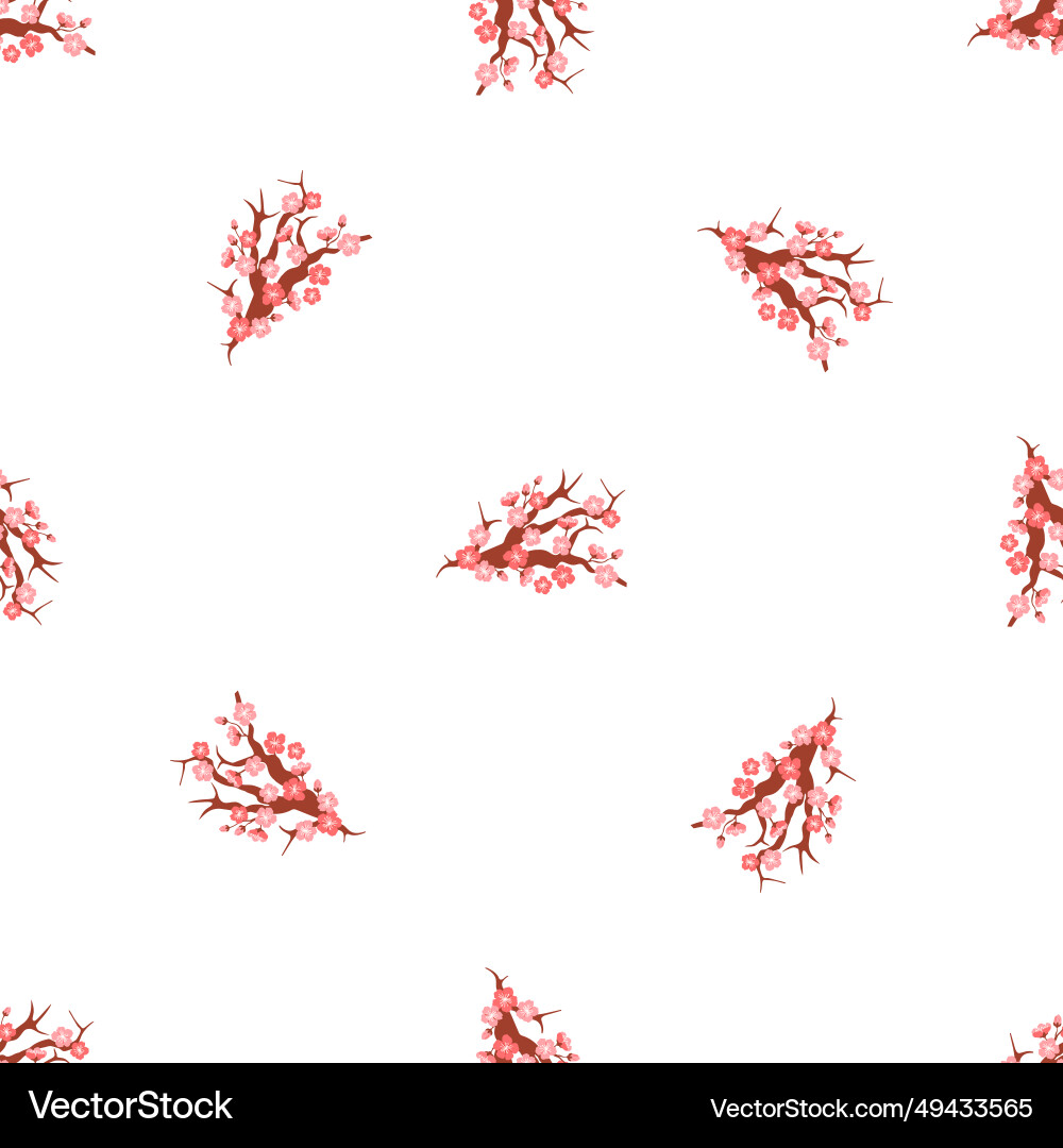 Sakura pattern the continuous Sakura pattern the continuous Vector Image