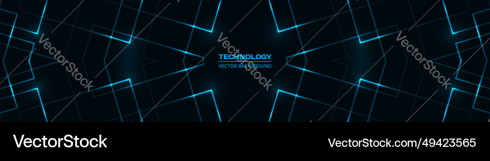 Schwarz abstrakte Technologie futuristisch breites Banner Schwarz abstrakte Technologie futuristisch breites Banner Vektorbild