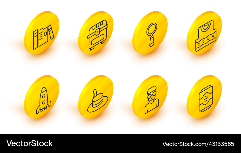 Set line energy drink nerd geek man hat rocket Set line energy drink nerd geek man hat rocket vector image