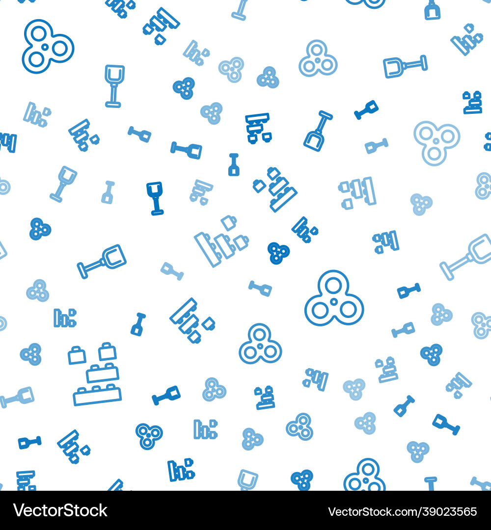 Set line toy building block bricks fidget spinner Set line toy building block bricks fidget spinner vector image