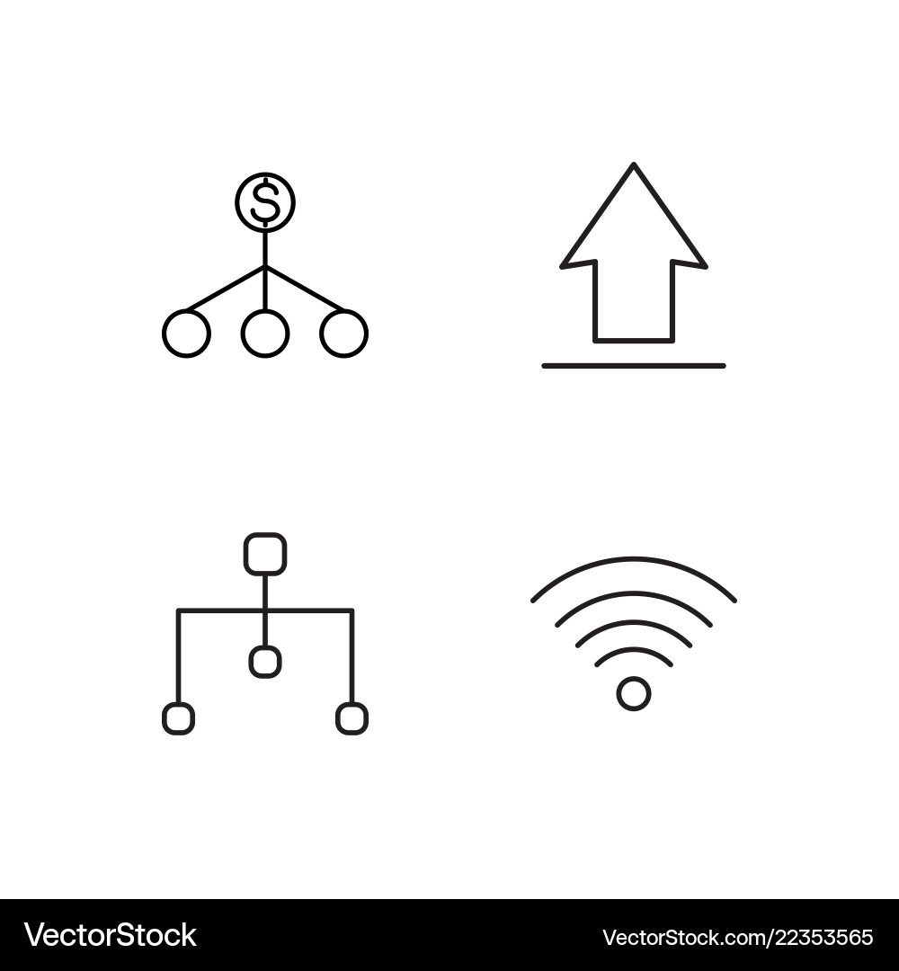 Web simple outlined icons set Web simple outlined icons set Vector Image