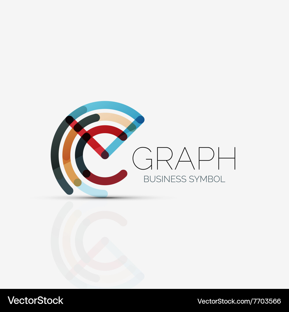 Abstract logo idea linear chart or graph Vector Image