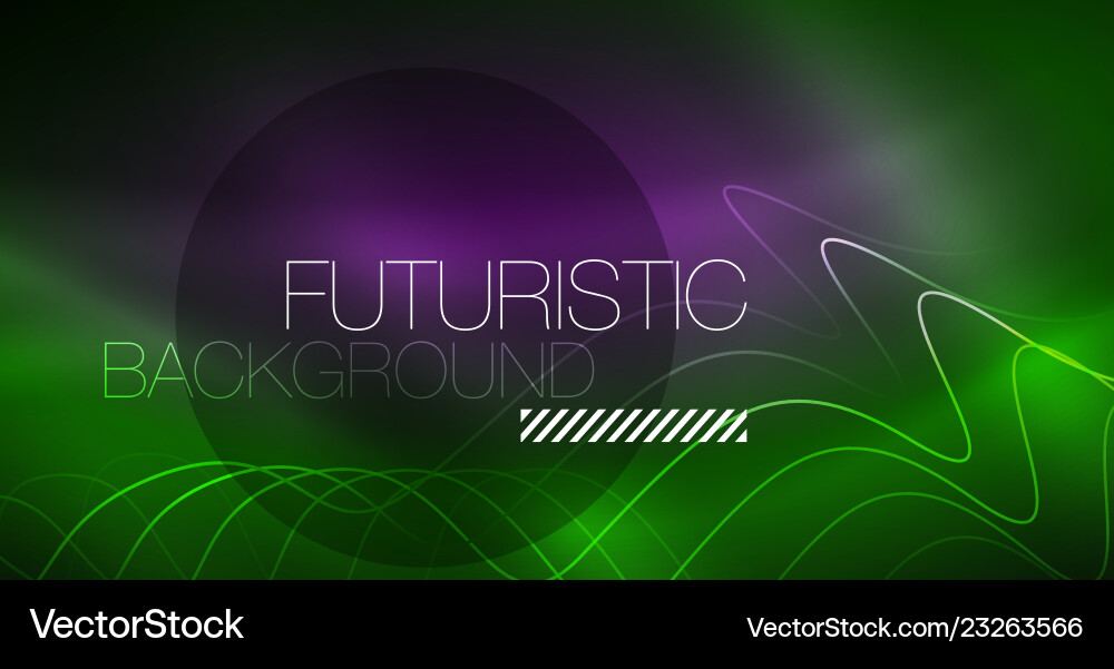 Abstract shiny glowinng color wave design element Vector Image