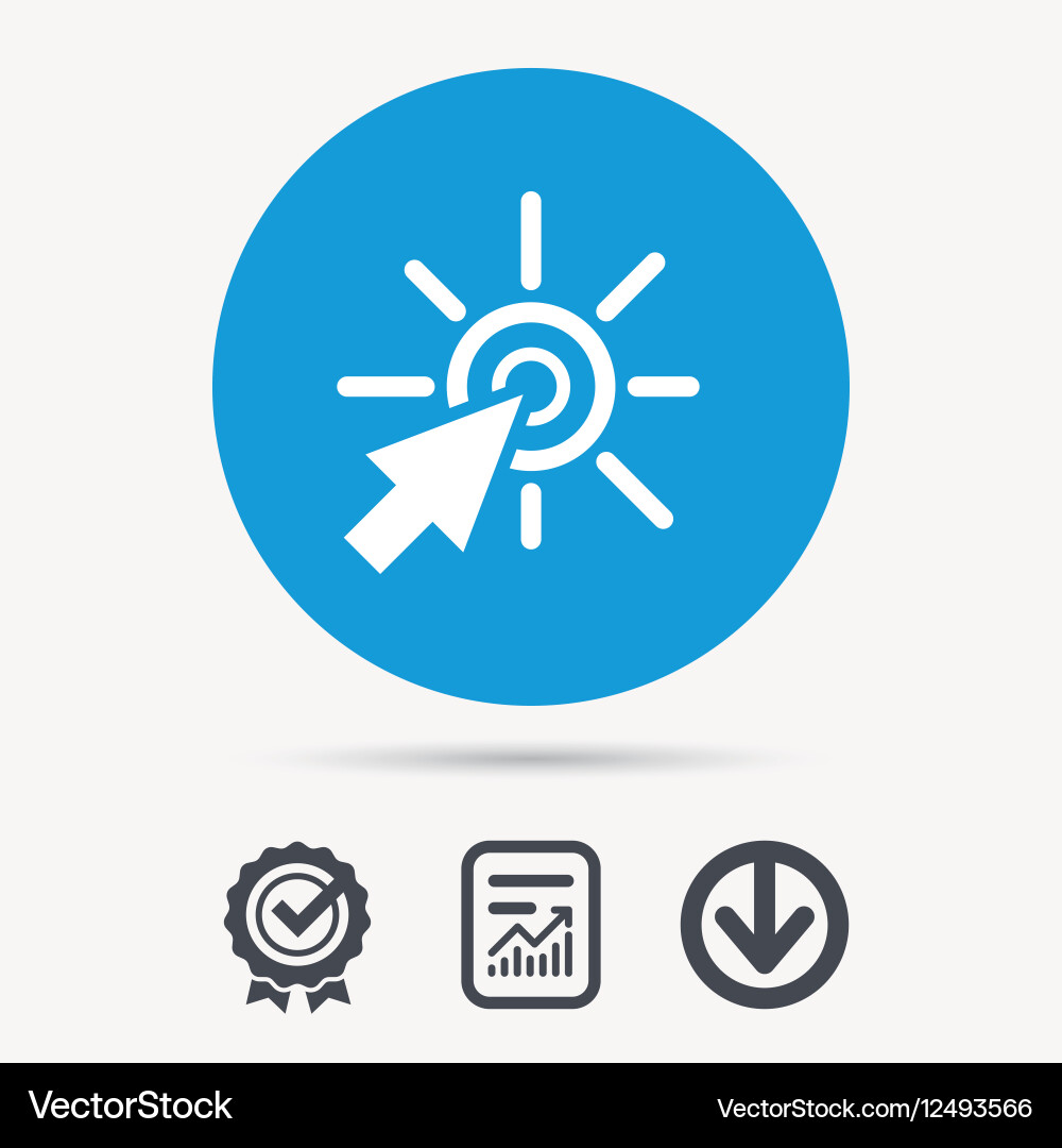 Click icon computer mouse cursor sign vector image