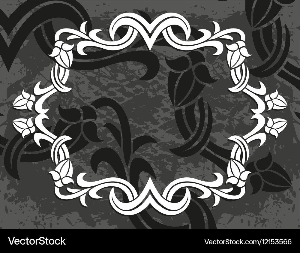 Decorative frame with pattern vector image