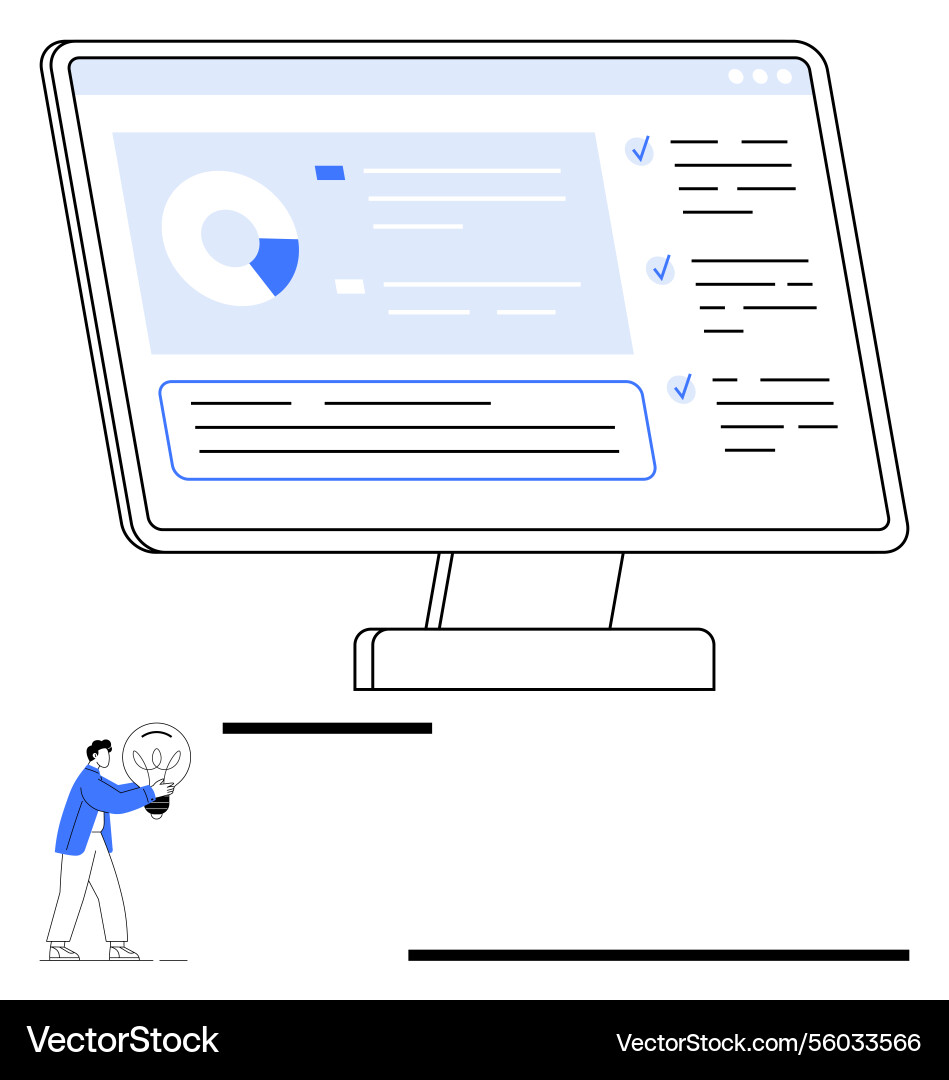Digital data analytics dashboard with key Digital data analytics dashboard with key vector image