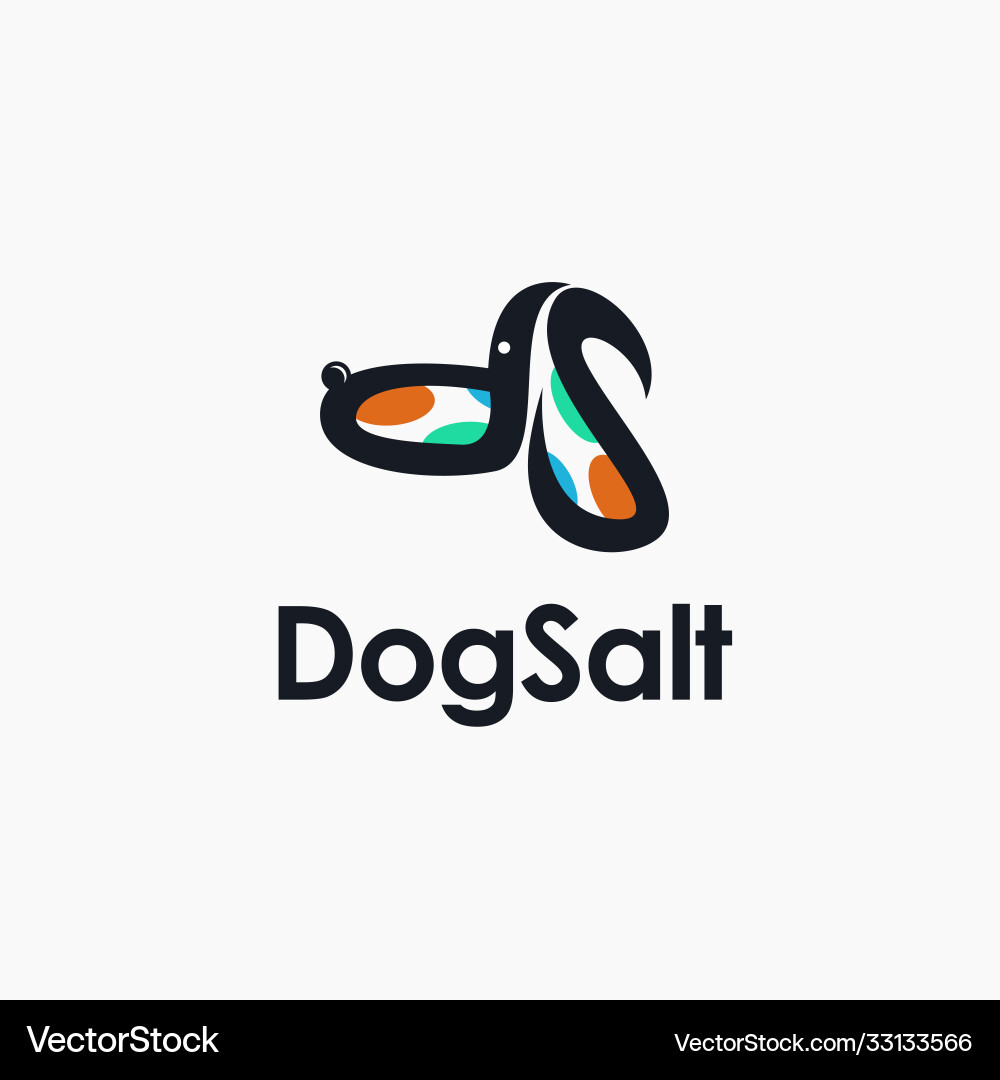 Ds letter logo icon with abstract dog shape Ds letter logo icon with abstract dog shape vector image
