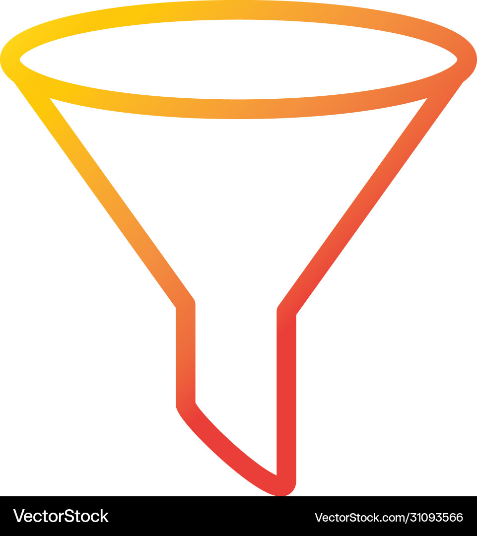 Funnel internet web technology interface gradient vector image