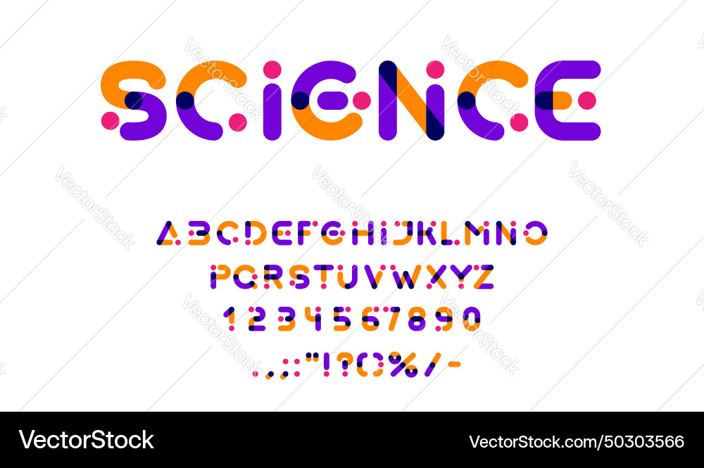 Geometric logo font creative future typeface type Geometric logo font creative future typeface type vector image