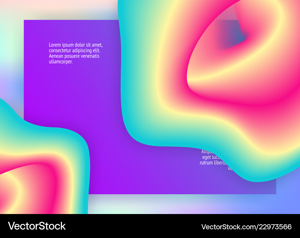 Landing page with liquid dynamic elements Landing page with liquid dynamic elements Vector Image