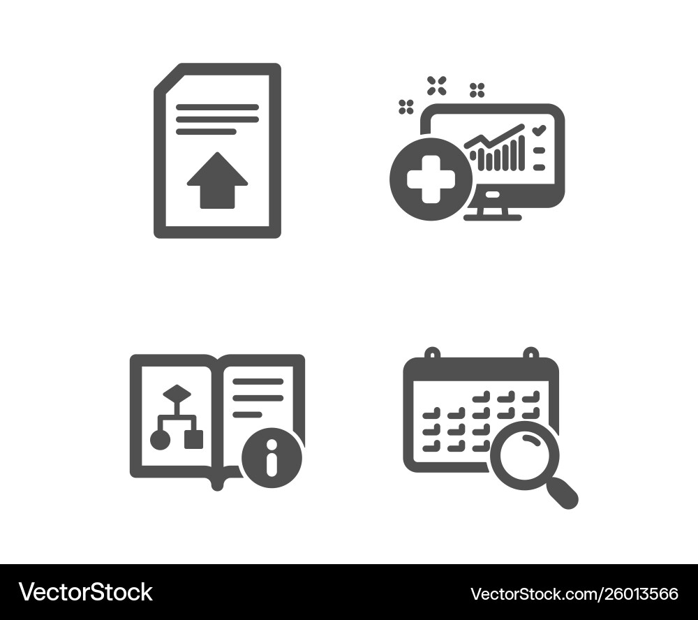 Medical analytics technical algorithm and upload Medical analytics technical algorithm and upload vector image