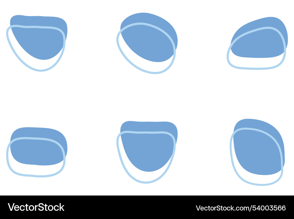 Organic blob shape design set Organic blob shape design set vector image